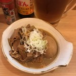 立呑み晩杯屋 - H30.8　煮込み（玉子入り）