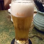 Koube Gyuushabushabu Yakiniku Sagano - 生ビール（アサヒスーパードライ）
