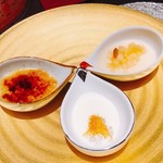 GINZA JOTAKI - 2018.7.  紅白燕の巣のシロップ煮・杏仁豆腐・ジャスミン茶のクリームブリュレ