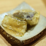 立場割烹 SSAW - 文月の贅沢御膳 1000円 の茄子の天ぷら