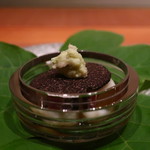 日本料理 幸庵 - もろこし豆腐のオーストラリア産サマートリュフ添えアップ