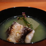 日本料理 幸庵 - 焼き穴子と冬瓜の椀物アップ