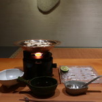 日本料理 幸庵 - 　　松茸と鱧のしゃぶしゃぶ