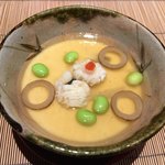 いまい - 炊き合わせ
      鱧の餡掛け 夏野菜の茶碗蒸し