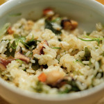 立場割烹 SSAW - 文月の贅沢御膳 1000円 の蛸めし→蛸ピラフ