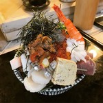 江戸富士 - 上海鮮丼ウニ乗せ