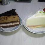 銀座コージーコーナー - チョコレートケーキとクリームチーズケーキ