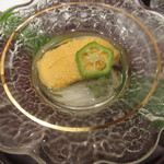 森丹 - 長芋素麺　ウニ載せ
