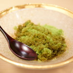 てんぷら 深町 - わらび餅と抹茶のかき氷