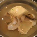 黒鮑と玉子豆腐のお椀