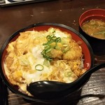 ろくの家 - とり天とじ丼&味噌汁♪