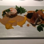 軍鶏の胸肉（左）ともも肉（右）