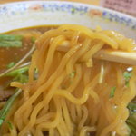 ラーメン 龍覚 - 麺はこんな感じ