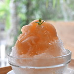 cafe SANDS - 桃のかき氷