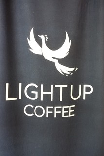 LIGHT UP COFFEE KYOTO - 布の看板