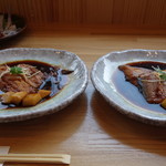 松月 - ウシノシタは舌平目です。煮付けだと赤か黒かわかりませんね。