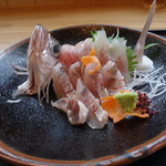 松月 - 白ムツ(ワキヤハタ)の刺身も炙りもノーマル。