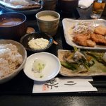 和風ダイニング　二葉 - 「おひるごはん」、メインは鶏竜田揚げ