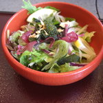 かごの屋 - ハンバーグ定食サラダ