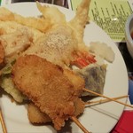 福山ニューキャッスルホテル ビアホール - 天ぷら、揚げ物(2018.08.11)