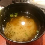 はげ天 - 豆腐&わかめの味噌汁