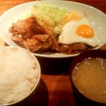 Musashiyabekkan - レバニラ唐揚げ定食(550円)