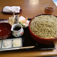 そば会席 立会川 吉田家 - 天ざるそば大盛り