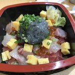 和味逸品 おまぜ - おまぜ丼、生しらすトッピング、キュウリ抜き