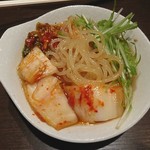 函館焼肉ホルモン市場 愛 - 一口冷麺（2018/1/22）