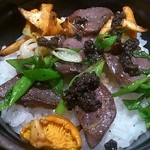 レストラン バカール - 意気込みご飯！砂肝、肝、ねぎ、きのこ