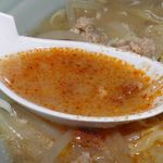 サッポロラーメンたき - レンゲで混ぜて