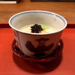 祇園 大渡 - 毛ガニの白い冷製茶碗蒸し