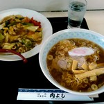 肉よし - うま煮ライス＆ラーメンのセット