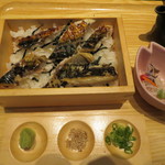 サーモンと海老と日本酒Bar 大衆酒場てっぺん - 焼きトロ鯖のひつまぶし1080円