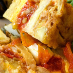 イル・パチョッコーネ・カゼイフィーチョ - 前菜は野菜、卵、盛りだくさんで、これだけでお腹一杯に。