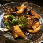 フリーダム ロード - H.30.7.4.夜 牛たんと茄子の味噌ダレ炒め 680円