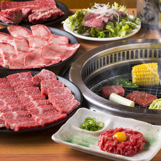 All-you-can-eat up to 120 items! Carefully selected meat by the owner and chef who specializes in Yakiniku (Grilled meat)