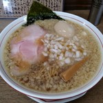 中華そば 壇 - 背脂中華そば(麺大盛)+味玉子