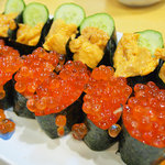 春駒　支店 - うに　一皿　２貫　\300　　　イクラ　一皿　２貫　\300