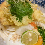 うどん棒 大阪本店 - ちく天ひや天うどん大盛り