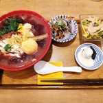 自然派中華 クイジン - 南高梅と赤紫蘇､手操り湯葉､蒸し鶏の冷製スープ麺セット