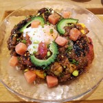 自然派中華 クイジン - 冷製トマトと入り温玉入り麻婆茄子の合え麺