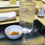 すし物語季の風 - 芋の水割り（銘柄失念）