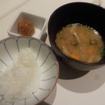 洋食 Matsushita - 5000円コース(税込み)ご飯・豚汁・梅干し