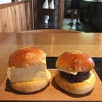 ノット カフェ - 出汁巻たまごサンド&あんこバターサンド