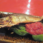 草喰 なかひがし - 8月うるかを塗って焼いた鮎の風干し