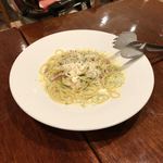 ピッツェリア ダ・アオキ タッポスト - ベーコンと岩海苔のクリームソースパスタ