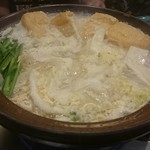 酉や 喜兵衛 - 豆乳鶏鍋二人前。ブラックペッパーが味の決め手！