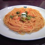 スパッソ 川崎店 - マスカルポーネのトマトソース（LL）、途中でチーズを溶かすと違った味わいに