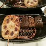 雲仙 - 料理写真:レンコンの挽肉詰め(カレー風味)とスジこん